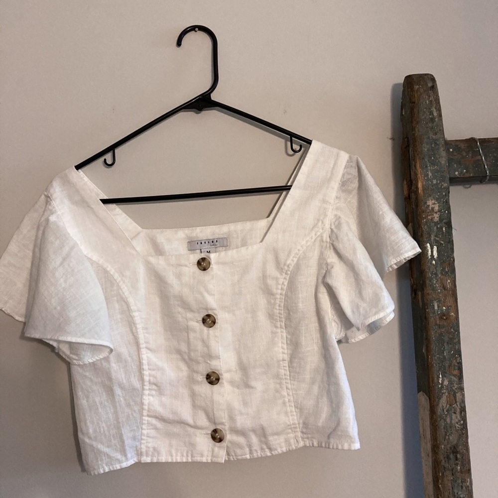 Linen Crop Top